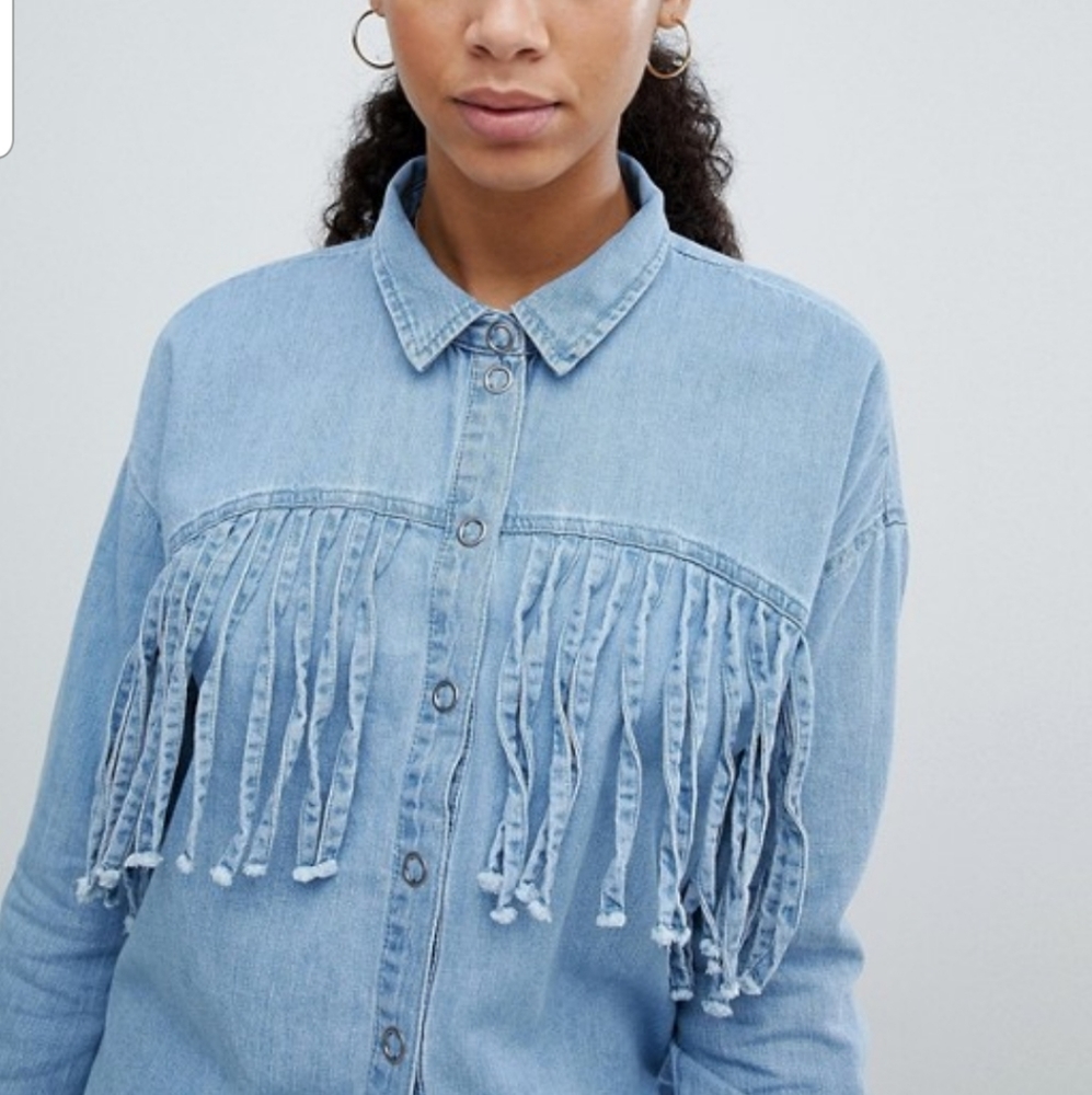 Noisy May  jean snap shirt
